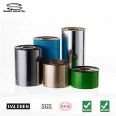 Cinta de cera de color en rollo grande para impresora Zebra